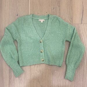 It's Our Time Sage Button-Up Cardigan